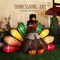 2PCS 5ft Thanksgiving Inflatable LED Lighted Turkey Air Blow up Lawn Yard Deco